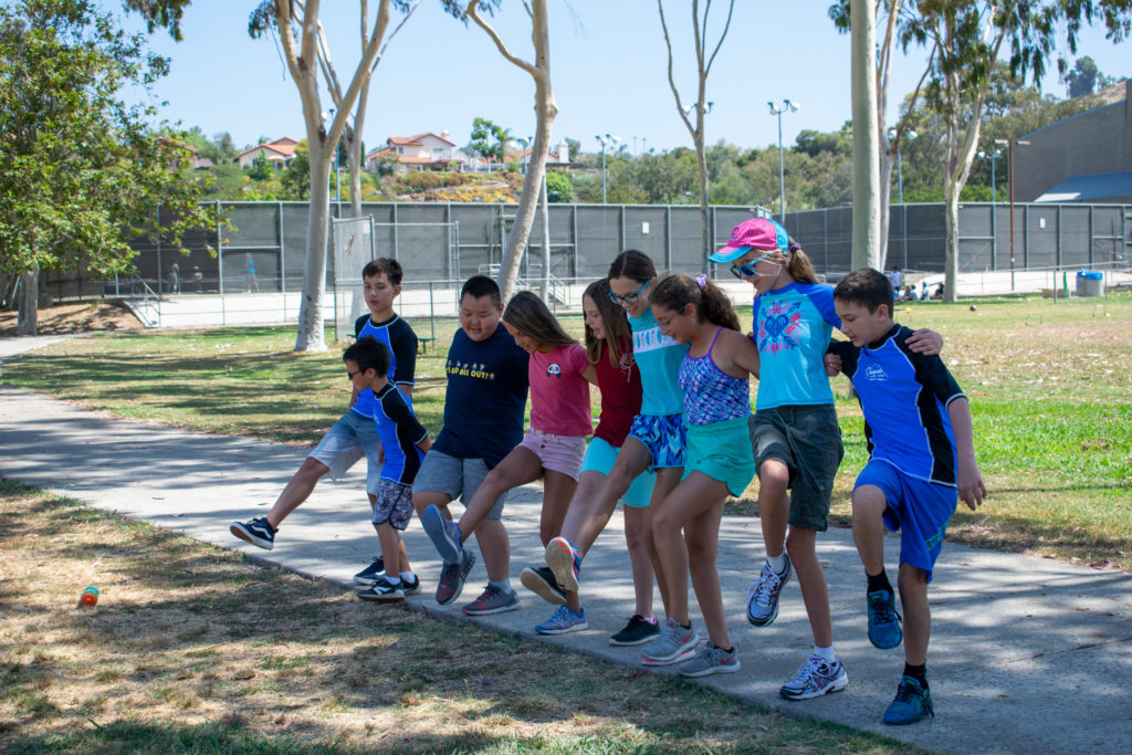 Campers doing a dane