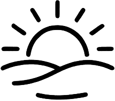 Sun rising over hills